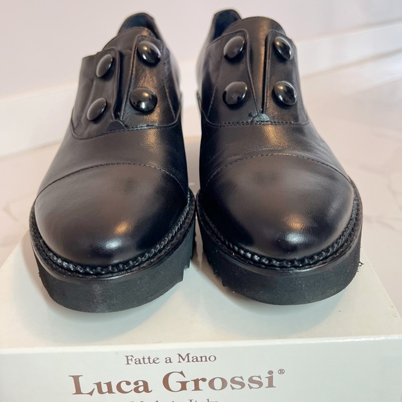 Luca Grossi ITALIAN Black Leather Elastic
Loafers Comfort Shoes Size EU 39 - Picture 8 of 16